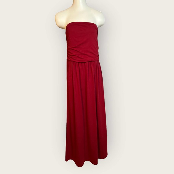 Grace Karin Dresses & Skirts - Grace Karin L Strapless Maxi Dress Wine Red Pockets